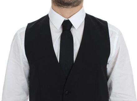 Dolce & Gabbana Klassiek Wol Vest Zwart - EU 44