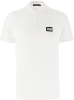 Dolce & Gabbana Klassieke Polo Dolce & Gabbana , White , Heren - 2Xl,Xl,L,M,S