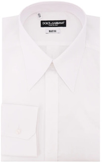 Dolce & Gabbana Klassieke Witte Katoenen Overhemd Dolce & Gabbana , White , Heren - Xl,L,M