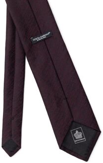 Dolce & Gabbana Klassieke Zijden Stropdas Donker Bruin - One Size
