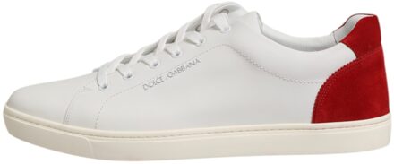 Dolce & Gabbana Kleurblok Leren Sneakers Wit