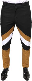 Dolce & Gabbana Kleurblok Straight Leg Broek Zwart