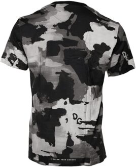 Dolce & Gabbana Korte Mouw Crew Neck T-shirt Lichtgrijs - EU 54