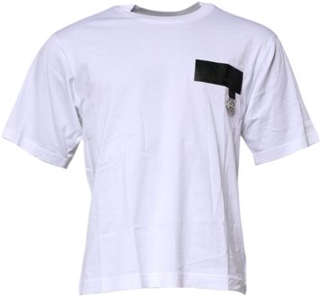 Dolce & Gabbana Korte Mouwen Crew Neck T-shirt - maat EU 44 Wit