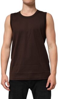 Dolce & Gabbana Kraagloze Mouwloze Tanktop - maat Donker Bruin