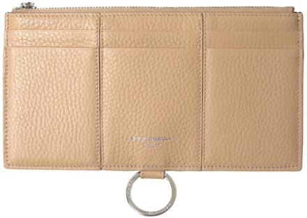 Dolce & Gabbana Kruisbodystijl Portemonnee van Pebble Grain Leer Bruin