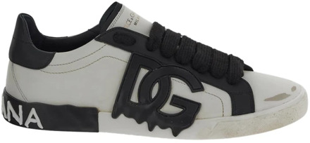 Dolce & Gabbana Lage sneakers van leer Dolce & Gabbana , Black , Heren - 45 Eu,43 Eu,41 Eu,44 Eu,42 Eu,42 1/2 Eu,40 EU