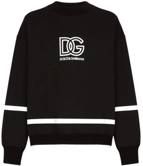 Dolce & Gabbana Lange Mouw Crewneck Sweatshirt Dolce & Gabbana , Black , Heren - M,S
