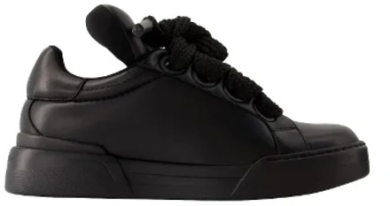 Dolce & Gabbana Leather sneakers Dolce & Gabbana , Black , Dames - 42 Eu,44 Eu,43 Eu,40 EU