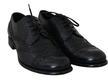 Dolce & Gabbana Leren Brogue Oxford Schoenen Wingtip Model - maat Donkerblauw