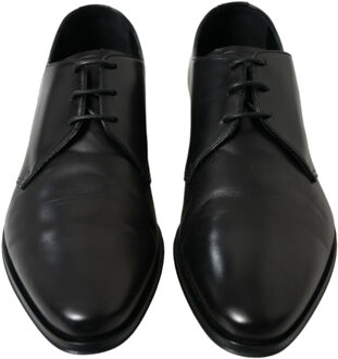 Dolce & Gabbana Leren Derby Schoenen Brogue Stijl Zwart - EU 43