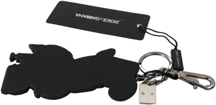 Dolce & Gabbana Leren Dominico Stefano SICILIË WESTERN Badge Sleutelhanger - maat Veelkleurig