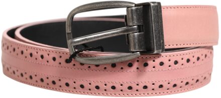 Dolce & Gabbana Leren Geperforeerde Riem Roze
