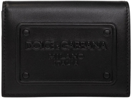 Dolce & Gabbana Leren kaarthouder Dolce & Gabbana , Black , Heren - ONE Size