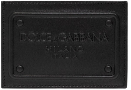 Dolce & Gabbana Leren kaarthouder Dolce & Gabbana , Black , Heren - ONE Size