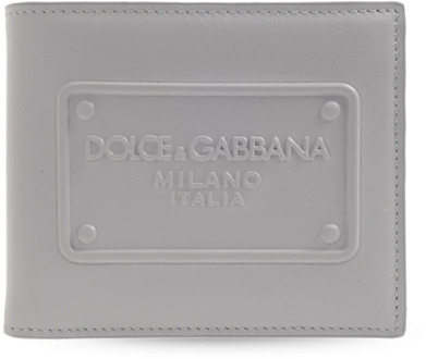 Dolce & Gabbana Leren portemonnee Dolce & Gabbana , Gray , Heren - ONE Size