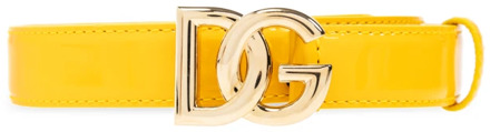 Dolce & Gabbana Leren Riem Dolce & Gabbana , Yellow , Dames - 100 Cm,85 Cm,95 Cm,90 CM