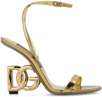 Dolce & Gabbana Leren sandalen met hak Dolce & Gabbana , Yellow , Dames - 38 1/2 Eu,39 Eu,38 Eu,37 1/2 Eu,40 Eu,37 Eu,36 Eu,35 Eu,36 1/2 EU