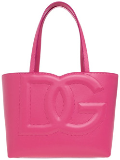 Dolce & Gabbana Leren shopper tas Dolce & Gabbana , Pink , Dames - ONE Size