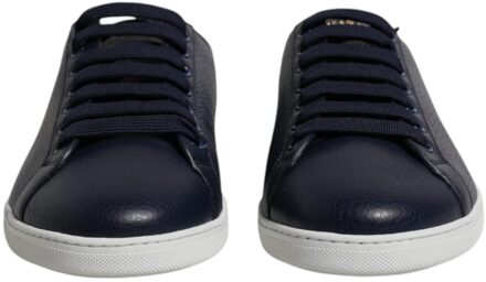 Dolce & Gabbana Leren Sneakers Laag Model Donkerblauw
