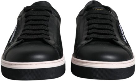 Dolce & Gabbana Leren Sneakers Laag Model Zwart