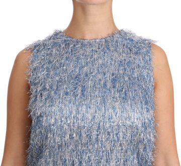 Dolce & Gabbana Lichtblauwe Franje Shift Jurk voor dames - maat Veelkleurig