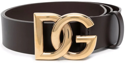 Dolce & Gabbana Logo DG Riem Dolce & Gabbana , Brown , Heren - 95 Cm,85 Cm,100 CM