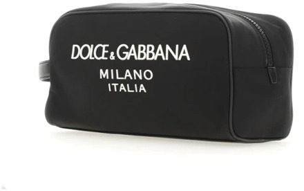 Dolce & Gabbana Logo Lettering Clutch Dolce & Gabbana , Black , Heren - ONE Size