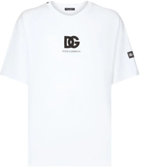 Dolce & Gabbana Logo Print T-Shirt Dolce & Gabbana , White , Heren - Xl,L,M,S,Xs