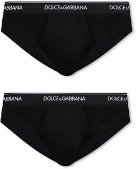 Dolce & Gabbana Logo slips 2-pack Dolce & Gabbana , Black , Heren - Xl,M,S