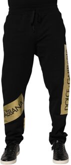 Dolce & Gabbana Logo Stripe Sweatpants - maat Zwart