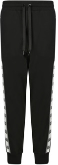 Dolce & Gabbana Logo-Tape Sweatpants, Klassiek Zwart Dolce & Gabbana , Black , Heren - L