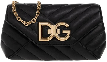 Dolce & Gabbana ‘Lop’ gewatteerde schoudertas Dolce & Gabbana , Black , Dames - ONE Size