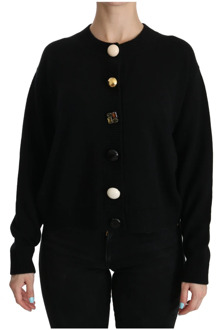 Dolce & Gabbana Luxe Cashmere Cardigan Sweater Dolce & Gabbana , Black , Dames - XS