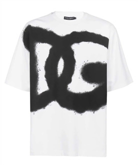 Dolce & Gabbana Luxe katoenen logo T-shirt Dolce & Gabbana , White , Heren - XS