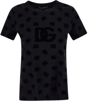 Dolce & Gabbana Luxe Logo T-Shirt Dolce & Gabbana , Black , Dames - XS