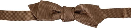 Dolce & Gabbana Mannen bruin goud verstelbare hals Papillon Strik - maat Veelkleurig