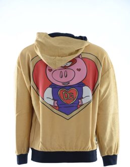 Dolce & Gabbana Mannen Goud Varken van het Jaar Hooded Sweater - maat