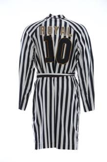 Dolce & Gabbana Mannen Zwart Jasje Nachtjapon Wit Katoenen Badjas