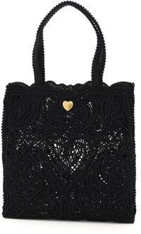 Dolce & Gabbana Medium Beatrice Tote Tas Dolce & Gabbana , Black , Dames - ONE Size