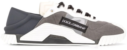 Dolce & Gabbana Mesh Contrast Logo Sneakers Dolce & Gabbana , Multicolor , Heren - 41 Eu,45 Eu,40 Eu,42 EU