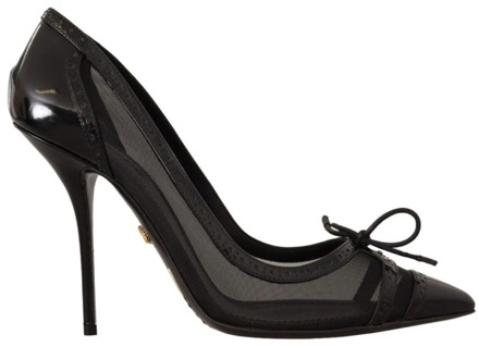 Dolce & Gabbana Mesh Stiletto Schoenen - Verhoog je schoenenspel Dolce & Gabbana , Black , Dames - 40 EU