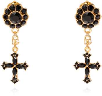 Dolce & Gabbana Messing clip-on oorbellen Dolce & Gabbana , Yellow , Dames - ONE Size