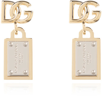 Dolce & Gabbana Messing clip-on oorbellen Dolce & Gabbana , Yellow , Dames - ONE Size