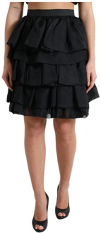 Dolce & Gabbana Midi Skirts Dolce & Gabbana , Black , Dames - XS