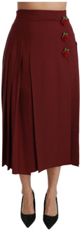 Dolce & Gabbana Midi Skirts Dolce & Gabbana , Red , Dames - 2XS