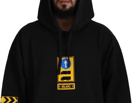 Dolce & Gabbana Milano Grafische Hoodie Tsh83092 Zwart