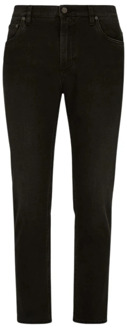 Dolce & Gabbana Moderne Zwarte Tapered Jeans Dolce & Gabbana , Black , Heren - S