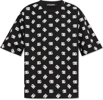 Dolce & Gabbana Monogram T-shirt Dolce & Gabbana , Black , Heren - Xl,L,M,S,Xs