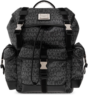 Dolce & Gabbana Monogramrugzak Dolce & Gabbana , Black , Heren - ONE Size